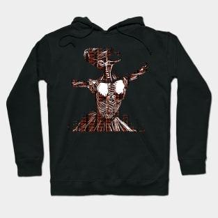 Typography Skeleton Gothic Dancing Holloween Boo Hoodie